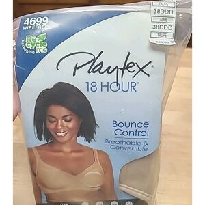Playtex 18 Hr Bounce Control Bra   (4699 Wirefree)  38DDD Taupe